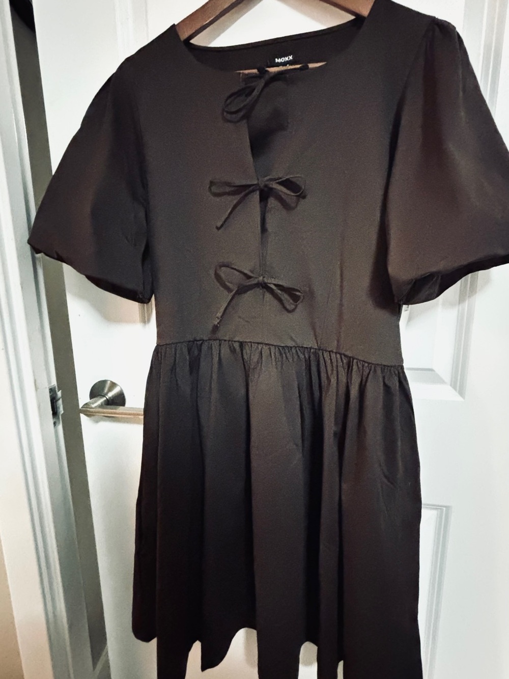 Monki Brown Lace Front Dress